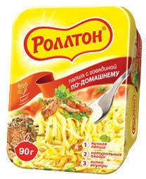 Лапша быстрого приготовления Роллтон яичная с говядиной 90 г 59₽