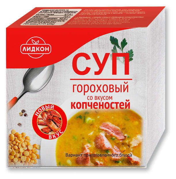 Суп Лидкон гороховый со вкусом копченостей, 200 г