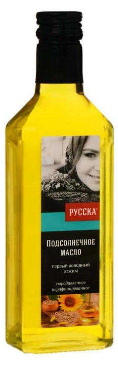 Масло подсолнечное Русска нерафинированное сыродавленное 250 мл 190₽