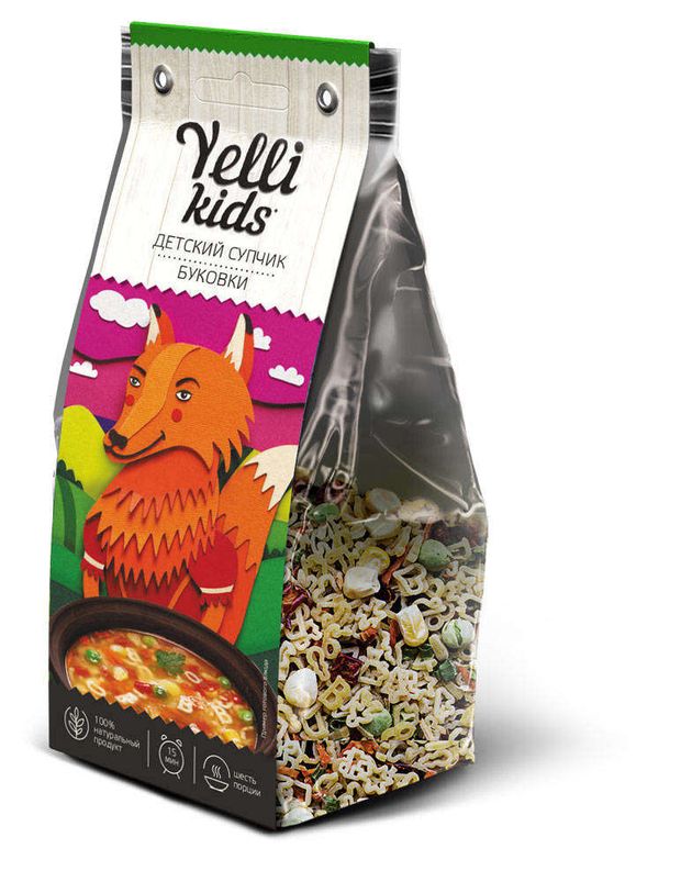 Макаронные изделия Yelli kids суп детский буковки алфавит, 80 г