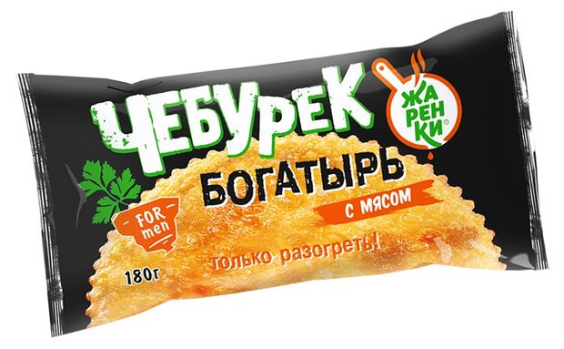 Чебурек Жаренки Богатырь с мясом замороженный, 180 г