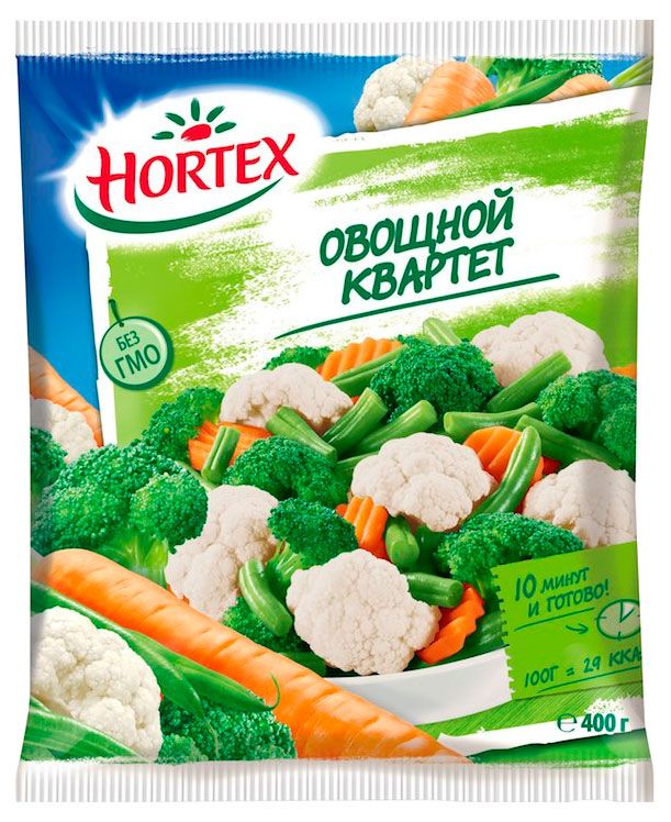 Смесь овощная Hortex Квартет овощной 400 г 160₽
