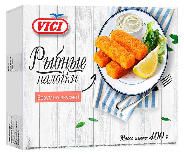 Палочки рыбные VICI в панировке 400 г 190₽
