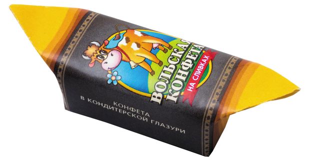Конфеты шоколадные Вольская конфета на сливках в глазури, вес