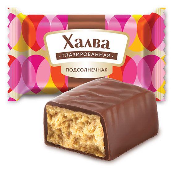 Халва Азовская кондитерская фабрика подсолнечная глазированная, вес