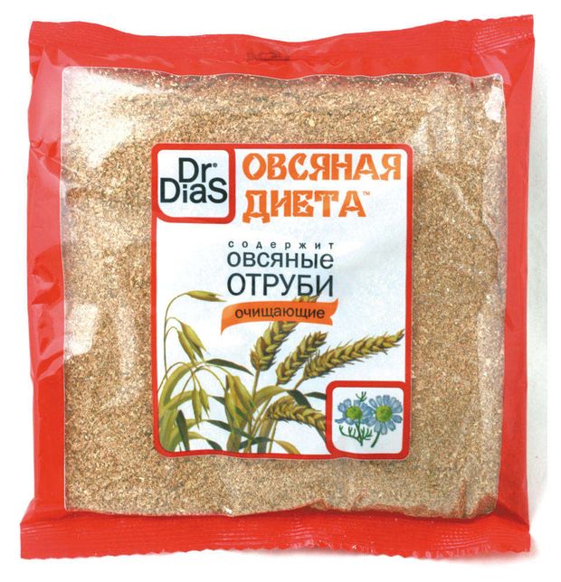 Здоровый выбор Отруби овсяные DR.DIAS овсяные, 200 г