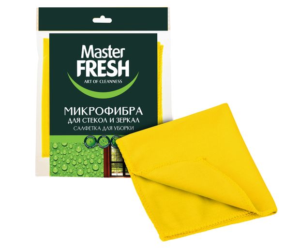 Салфетки для стекол и зеркал Master Fresh из микрофибры 1 шт 60₽