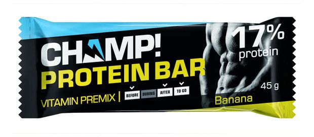 Батончик паротеиновый Леовит Champ банановый 45 г 60₽