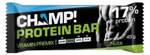 Батончик Леовит Champ протеиновый ореховый 45 г 60₽