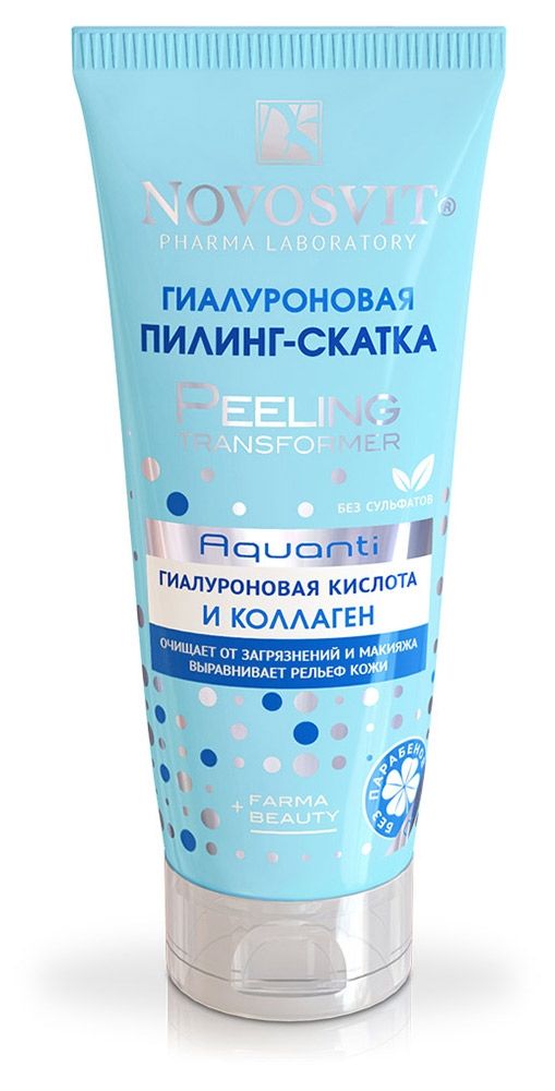 Красота и гигиена  Ашан Пилинг-скатка для лица Novosvit гиалуроновая очищающая, 100 мл