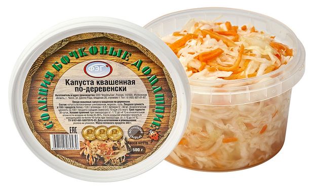 Капуста квашеная ФЭГ По-деревенски 500 г 130₽