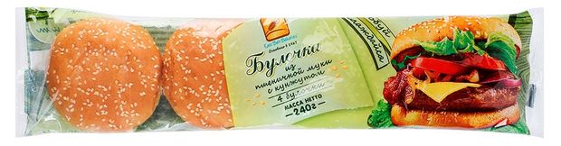 Булочка для гамбургеров ТМ BIMBO с кунжутом 240 г 119₽