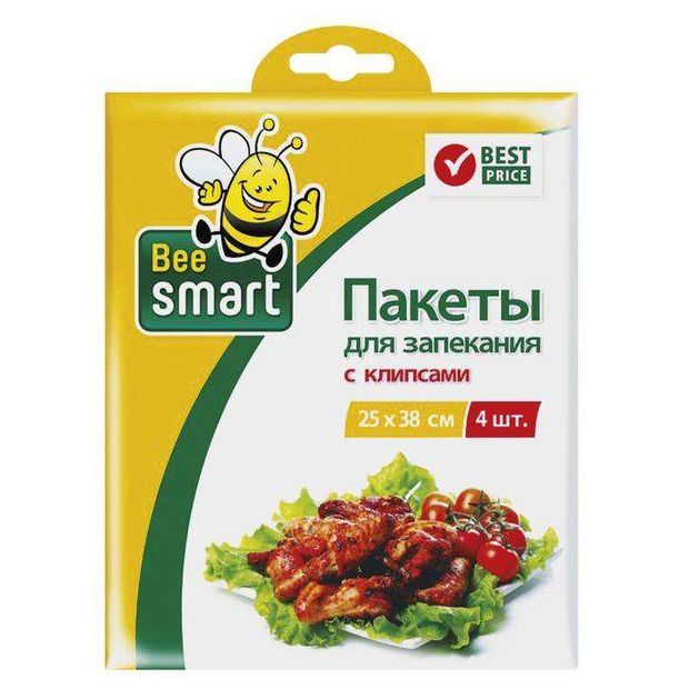 Пакеты для запекания Bee Smart 25х38 см с клипсами 4 шт 29₽