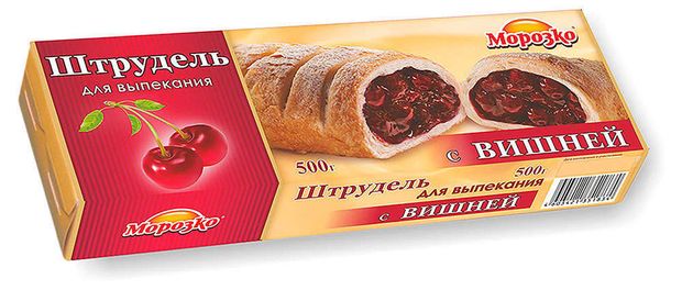 Замороженные продукты  Ашан Штрудель с вишней Морозко замороженный, 500 г