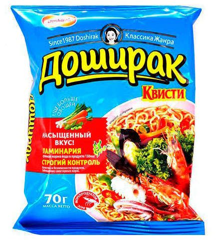 Лапша быстрого приготовления Доширак вкус морепродуктов и перца 70 г 30₽