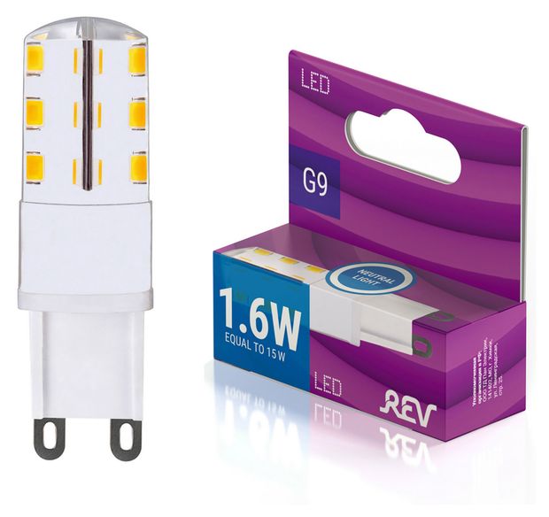 Лампа светодиодная Rev LED G9 16Вт 4000К 140₽