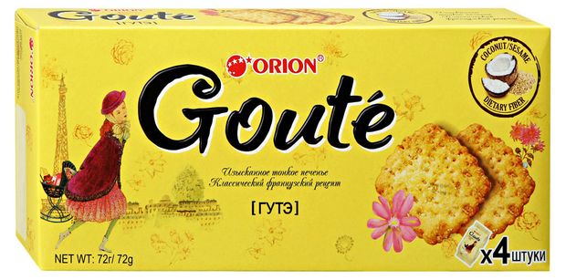Крекеры французские Orion Goute сладкие Вьетнам, 72 г