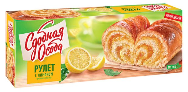 Рулет Сдобная Особа с лимонной начинкой, 400 г