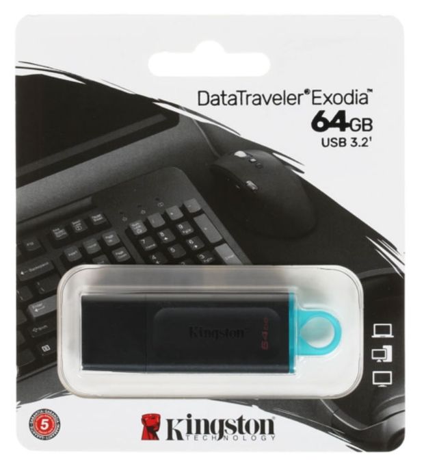 Флешка Kingston DataTraveler Exodia 64GB 700₽