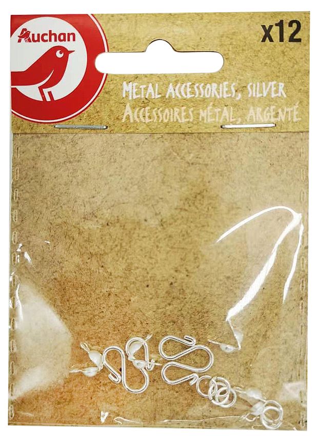 Замочки декоративные АШАН Красная птица серебристые 10 шт 30₽