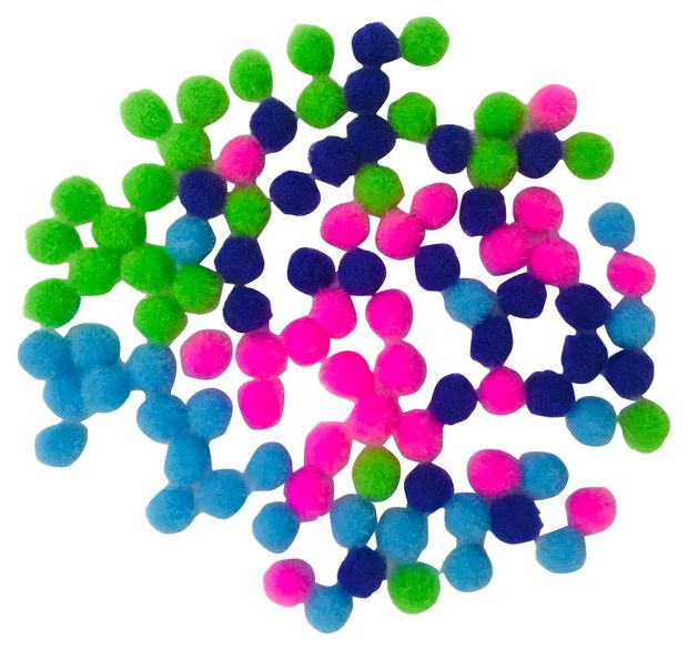 Помпоны АШАН Красная птица 1 см 100 шт 30₽