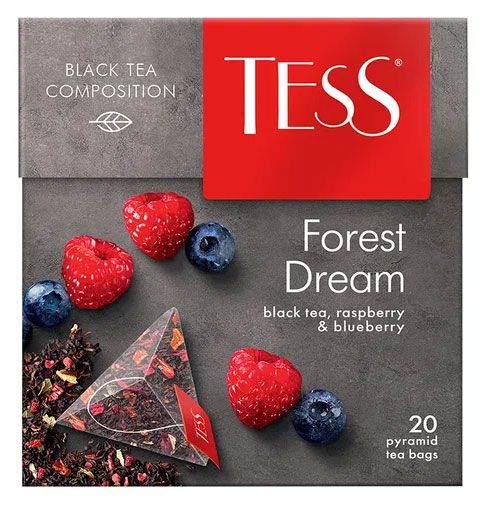  Чай черный Tess Forest Dream в пирамидках, 20 шт