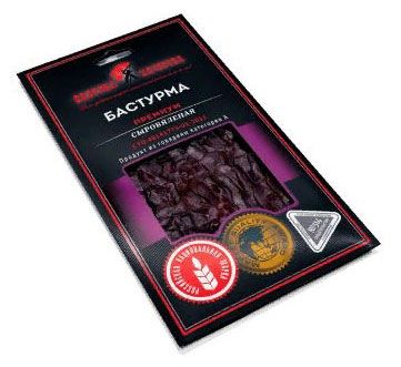 Вяленое мясо Бастурма говяжья сыровяленая Фабрика Качества нарезка, 100 г
