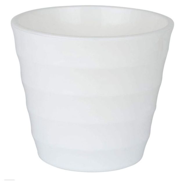 Горшок Лаура белый 14,5х13 см, 1,4 л