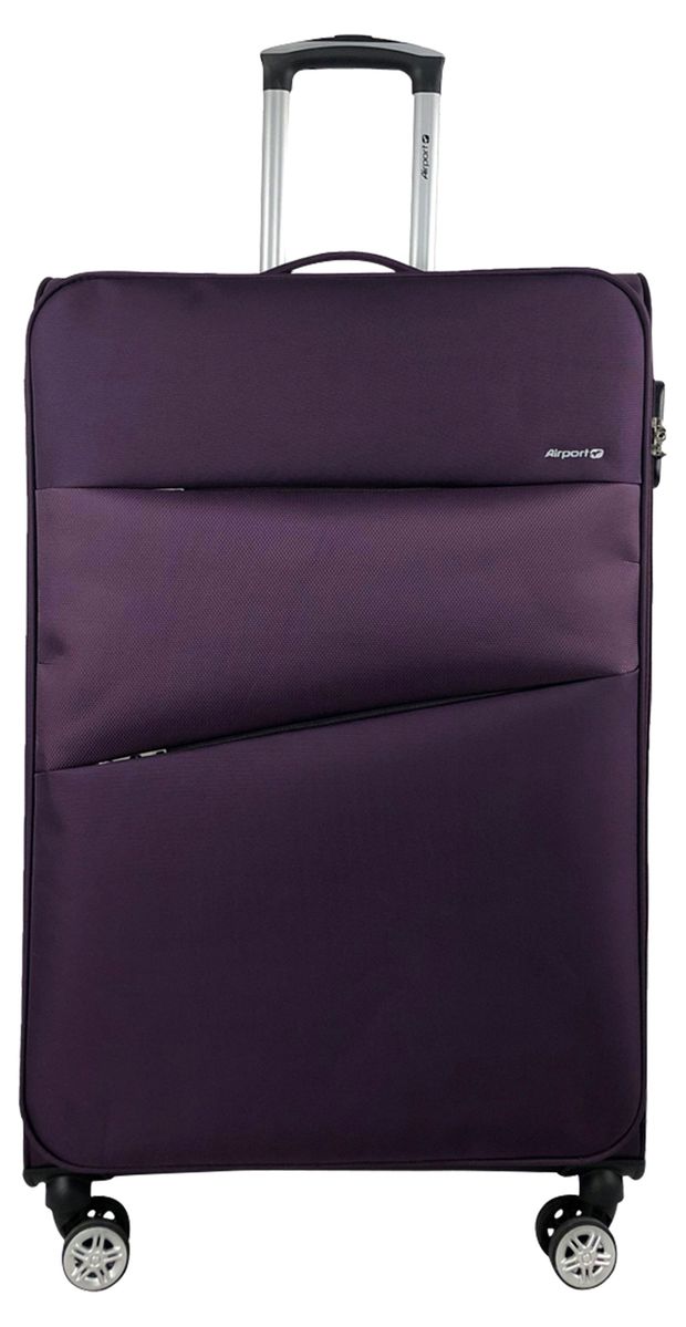 Чемодан мягкий Airport 4 колеса сиреневый 75х47х26 см 4095₽