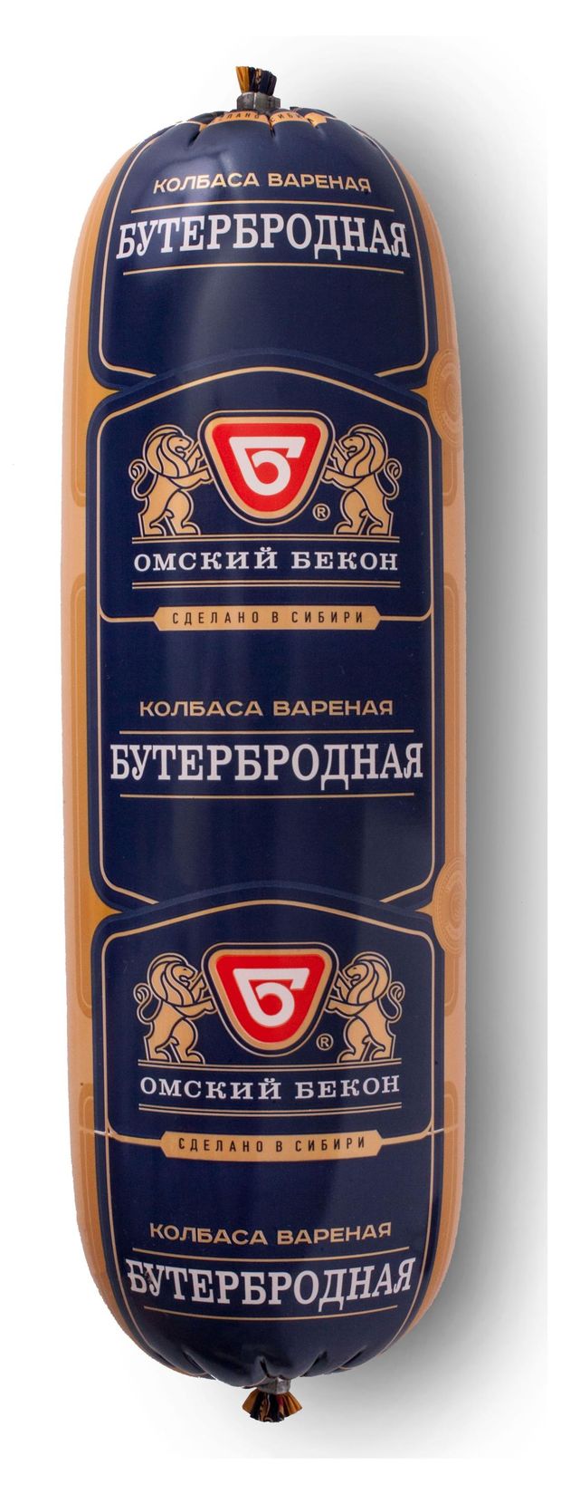 Колбаса вареная Омский бекон Бутербродная, ~ 1,2 кг