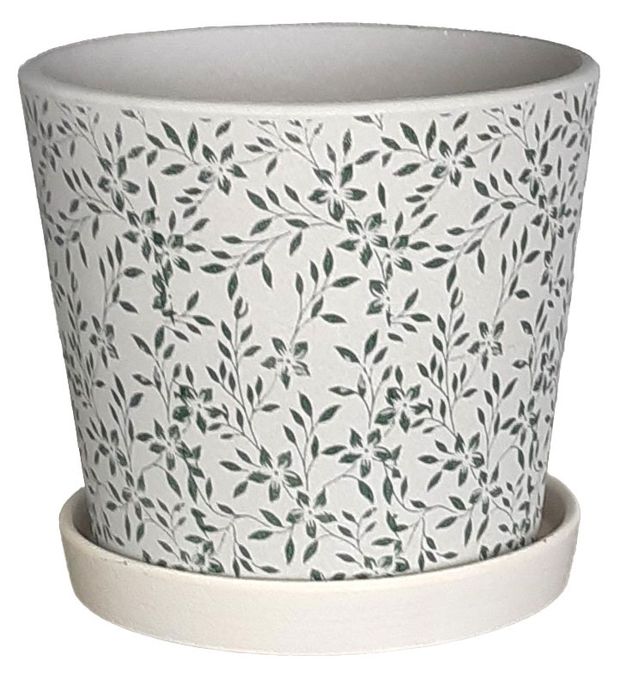 Горшок бетонный Композит Скань-А белый без поддона, 18 см