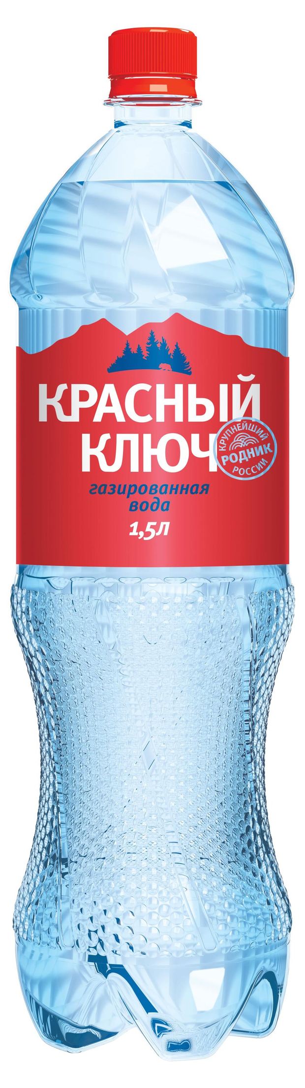 Вода питьевая Красный ключ газированная, 1,5 л