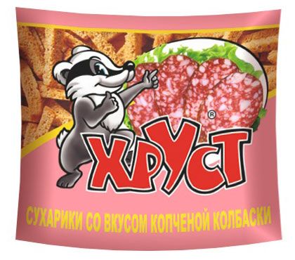 Сухарики Хруст копченая колбаса, 40 г
