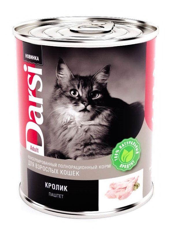 Корм влажный для кошек Darsi кролик, 340 г