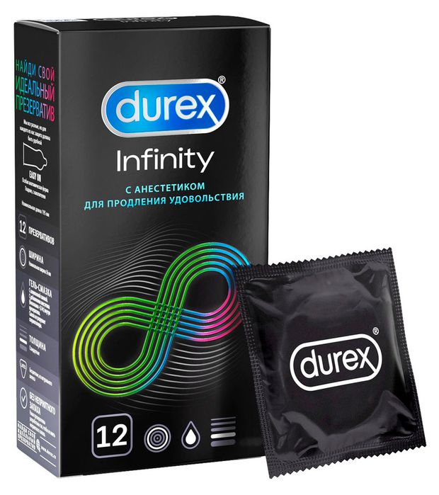Презервативы Durex Infinity с анестетиком No12 1674₽