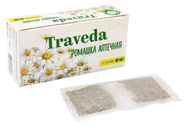 БАД Чайный сбор Traveda ромашка аптечная 20 пакетов по 15 г 60₽