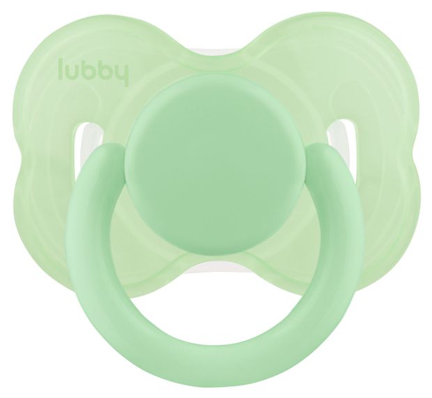 Соска-пустышка круглыая форма соска колпачок Lubby от 6 м силикон 88₽