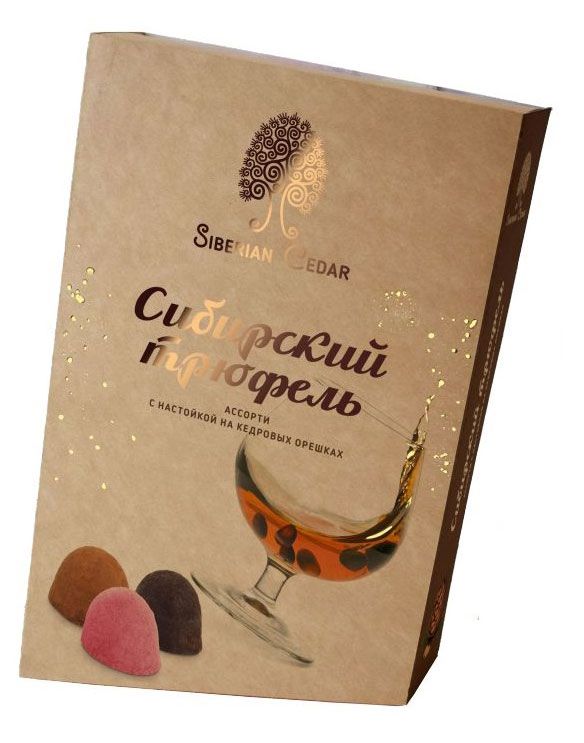 Конфеты Сибирский Кедр трюфель Ассорти с кедровой настойкой, 100 г