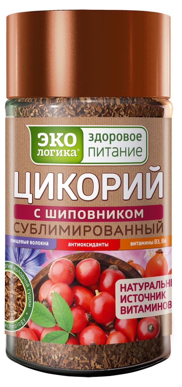 Цикорий Экологика растворимый здоровое питание с Шиповником, 85 г