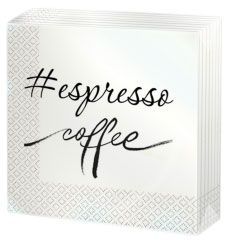 Салфетки бумажные Еspresso love 3-слойные 33x33 см, 20 шт