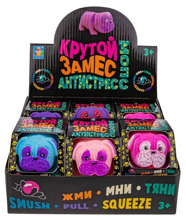 Игрушка антистресс TOY Крутой замес мопс 1 шт 300₽