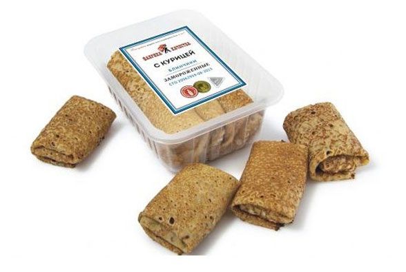 Блины сытные Фабрика Качества с курицей замороженные, 500 г
