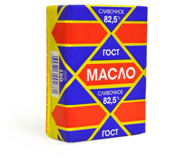 Масло сливочное Азбука сыра Традиционное ГОСТ 82,5%,180 г