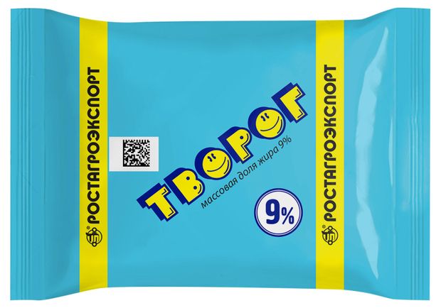 Творог Ростагроэкспорт брикет 9% БЗМЖ, 180 г