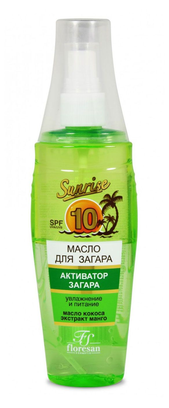Спрей-масло для загара Floresan Активатор фруктовая экзотика SPF 10, 135 мл