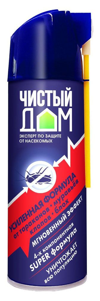 Аэрозоль от насекомых Чистый дом Универсальный усиленная формула, 400 мл