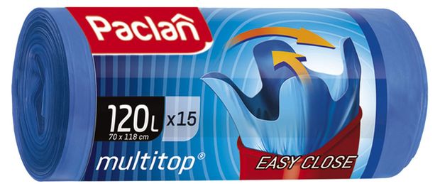 Мешки для мусора Paclan Multi-Top 120 л, 15 шт