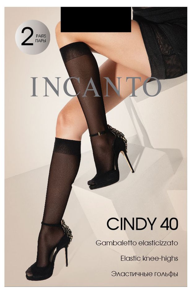 Гольфы Incanto Cindy 40 den черные р.универсальный, 2 пары