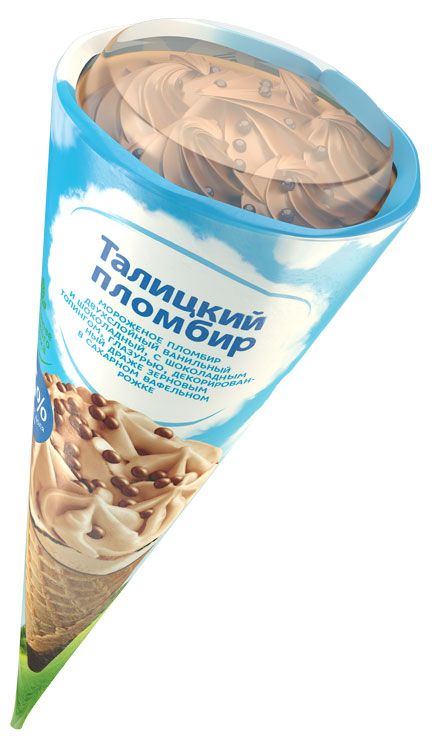 Мороженое пломбир Талицкое молоко Шоколадное 15%, 95 г