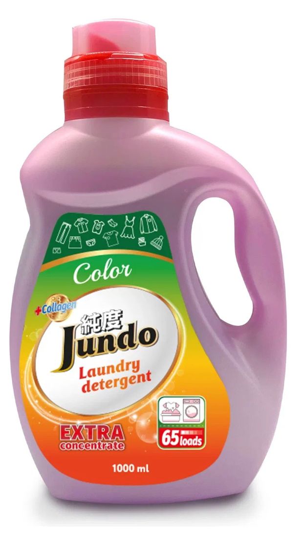 Уборка и бытовая химия Гель для стирки цветного белья Jundo Color, 1 л (65 стирок)